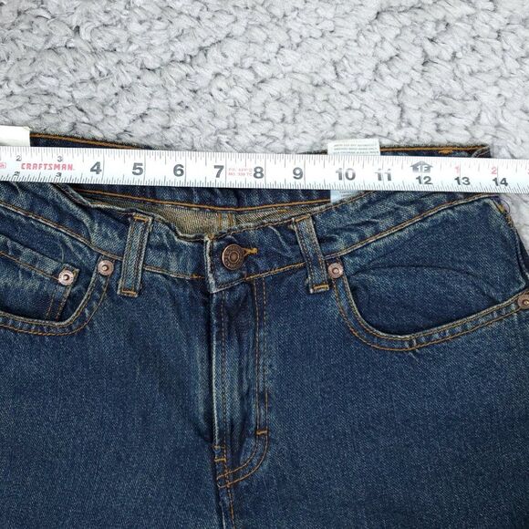 Vintage Jordache Y2K Style Flare Leg 5 Pocket Low Rise Jeans Size 7 8 Dark Wash - Picture 6 of 9